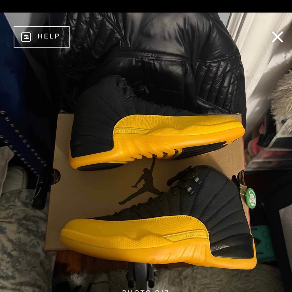 Retro Jordan 12 size 12 black and gold